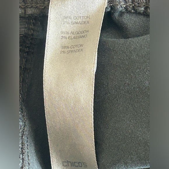 Chicos‎ Womens Pants straight ankle-length Size 2.5 (12/14) Green Pockets Button - Picture 15 of 16